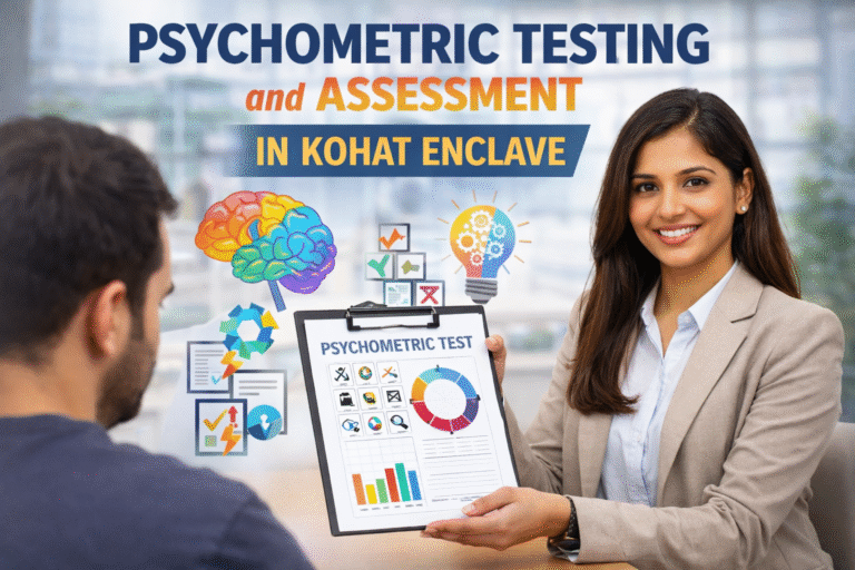 Psychometric Testing and Assessment in Kohat Enclave session with psychologist and client.